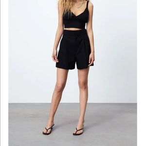 ZARA Linen High Rise Shorts